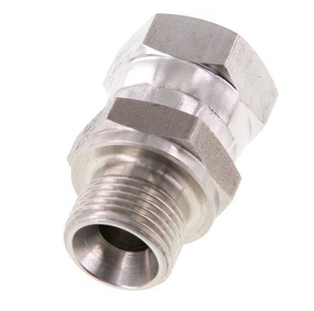 G 3/8'' F/M Stainless steel Reducing Adapter 325 Bar - Hydraulic