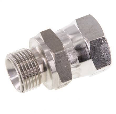 G 3/8'' F/M Stainless steel Reducing Adapter 325 Bar - Hydraulic