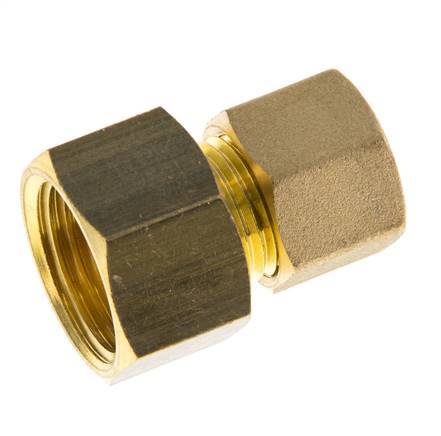 G 1/2'' x 10mm Brass Straight Compression Fitting 95 Bar DIN EN 1254-2