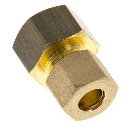 G 1/2'' x 10mm Brass Straight Compression Fitting 95 Bar DIN EN 1254-2