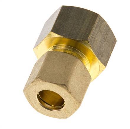 G 1/2'' x 10mm Brass Straight Compression Fitting 95 Bar DIN EN 1254-2