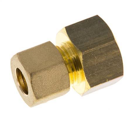 G 1/2'' x 10mm Brass Straight Compression Fitting 95 Bar DIN EN 1254-2