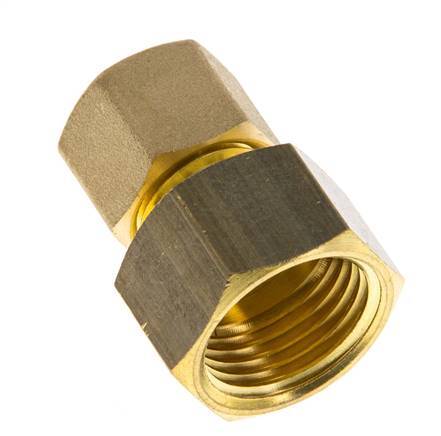 G 1/2'' x 10mm Brass Straight Compression Fitting 95 Bar DIN EN 1254-2