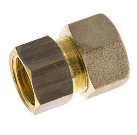 G 1/2'' x 16mm Brass Straight Compression Fitting 76 Bar DIN EN 1254-2
