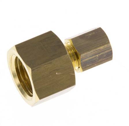 G 1/4'' x 4mm Brass Straight Compression Fitting 150 Bar DIN EN 1254-2