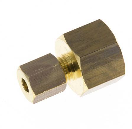 G 1/4'' x 4mm Brass Straight Compression Fitting 150 Bar DIN EN 1254-2