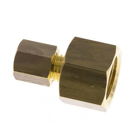 G 1/4'' x 4mm Brass Straight Compression Fitting 150 Bar DIN EN 1254-2