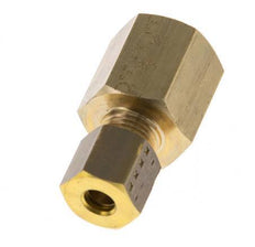G 1/4'' x 5mm Brass Straight Compression Fitting 150 Bar DIN EN 1254-2