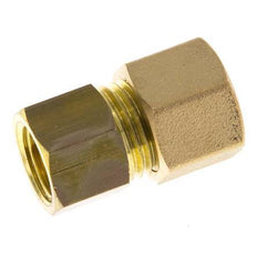 G 1/4'' x 10mm Brass Straight Compression Fitting 95 Bar DIN EN 1254-2