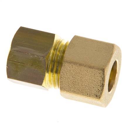 G 1/4'' x 10mm Brass Straight Compression Fitting 95 Bar DIN EN 1254-2