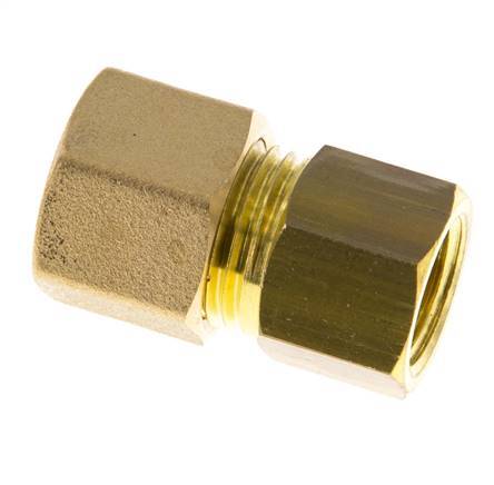 G 1/4'' x 10mm Brass Straight Compression Fitting 95 Bar DIN EN 1254-2