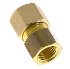 G 1/4'' x 10mm Brass Straight Compression Fitting 95 Bar DIN EN 1254-2