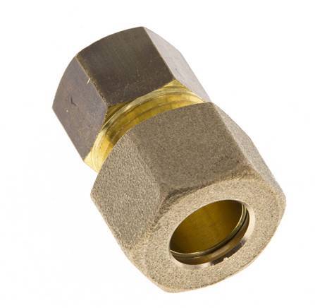 G 1/4'' x 12mm Brass Straight Compression Fitting 75 Bar DIN EN 1254-2