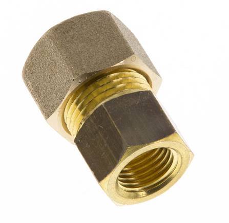 G 1/4'' x 12mm Brass Straight Compression Fitting 75 Bar DIN EN 1254-2