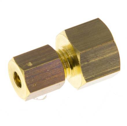G 1/8'' x 4mm Brass Straight Compression Fitting 150 Bar DIN EN 1254-2 [2 Pieces]