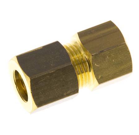 G 1/8'' x 8mm Brass Straight Compression Fitting 135 Bar DIN EN 1254-2 [2 Pieces]