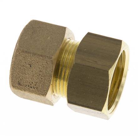 G 3/4'' x 18mm Brass Straight Compression Fitting 67 Bar DIN EN 1254-2