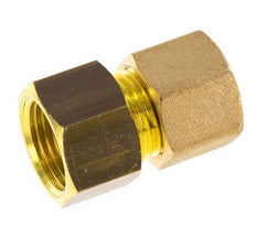 G 3/8'' x 10mm Brass Straight Compression Fitting 95 Bar DIN EN 1254-2
