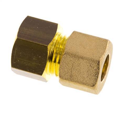 G 3/8'' x 10mm Brass Straight Compression Fitting 95 Bar DIN EN 1254-2