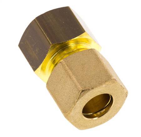 G 3/8'' x 10mm Brass Straight Compression Fitting 95 Bar DIN EN 1254-2