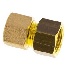 G 3/8'' x 10mm Brass Straight Compression Fitting 95 Bar DIN EN 1254-2