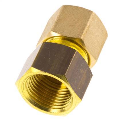 G 3/8'' x 10mm Brass Straight Compression Fitting 95 Bar DIN EN 1254-2