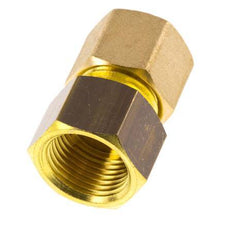 G 3/8'' x 10mm Brass Straight Compression Fitting 95 Bar DIN EN 1254-2