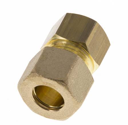 G 3/8'' x 12mm Brass Straight Compression Fitting 75 Bar DIN EN 1254-2