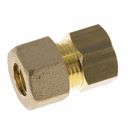 G 3/8'' x 12mm Brass Straight Compression Fitting 75 Bar DIN EN 1254-2