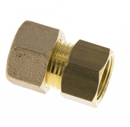 G 3/8'' x 12mm Brass Straight Compression Fitting 75 Bar DIN EN 1254-2