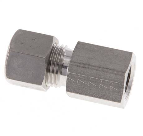 G 1/4'' x 10L Stainless steel Straight Compression Fitting 315 Bar DIN 2353