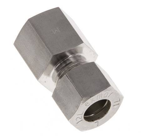G 3/8'' x 12L Stainless steel Straight Compression Fitting 315 Bar DIN 2353
