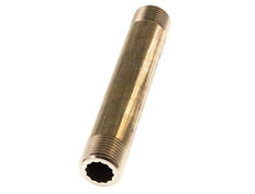 G 1/2'' Brass Double Pipe Nipple 16 Bar DIN 2982 - 120mm