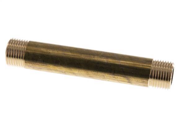 G 1/2'' Brass Double Pipe Nipple 16 Bar DIN 2982 - 120mm