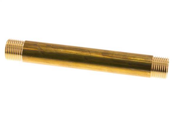 G 1/2'' Brass Double Pipe Nipple 16 Bar DIN 2982 - 150mm