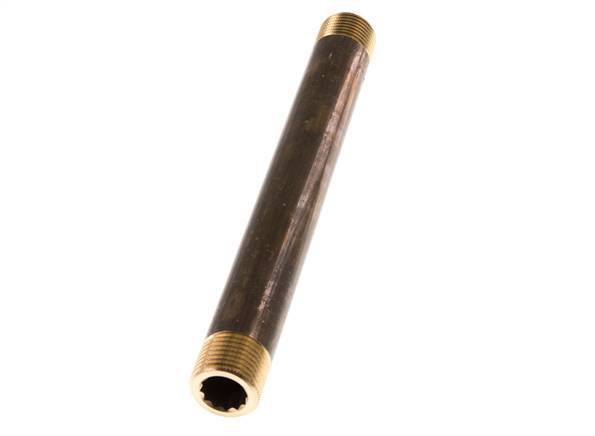G 1/2'' Brass Double Pipe Nipple 16 Bar DIN 2982 - 180mm