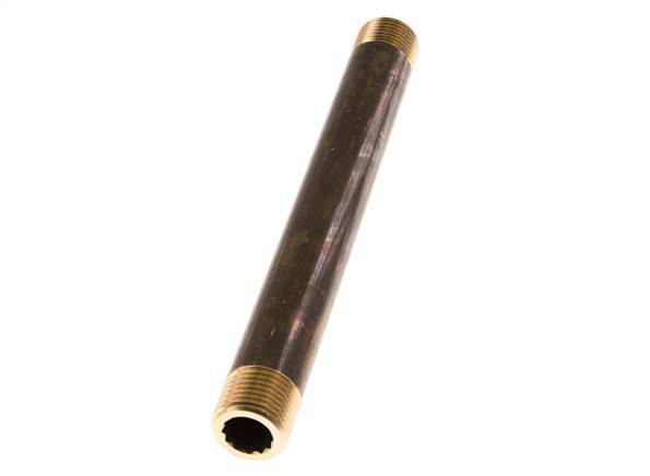G 1/2'' Brass Double Pipe Nipple 16 Bar DIN 2982 - 180mm