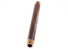 G 1/2'' Brass Double Pipe Nipple 16 Bar DIN 2982 - 200mm