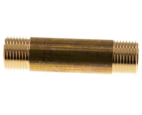 G 1/2'' Brass Double Pipe Nipple 16 Bar DIN 2982 - 80mm