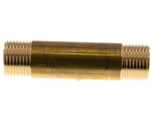 G 1/2'' Brass Double Pipe Nipple 16 Bar DIN 2982 - 80mm