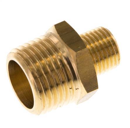 R 1/2'' x R 1/4'' Brass Double Nipple 16 Bar [2 Pieces]