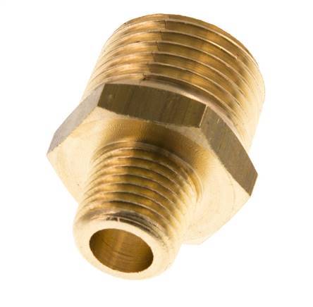 R 1/2'' x R 1/4'' Brass Double Nipple 16 Bar [2 Pieces]