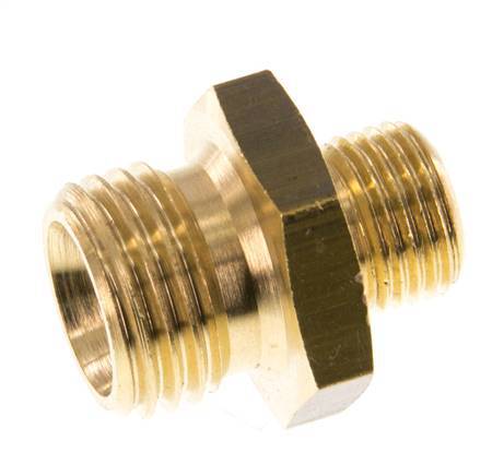 G 1/4'' x G 1/8'' Brass Double Nipple 16 Bar [5 Pieces]