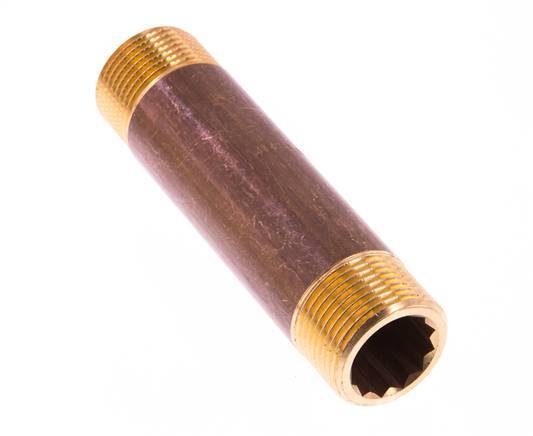 G 3/4'' Brass Double Pipe Nipple 16 Bar DIN 2982 - 100mm