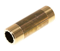 G 3/4'' Brass Double Pipe Nipple 16 Bar DIN 2982 - 80mm