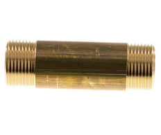 G 3/4'' Brass Double Pipe Nipple 16 Bar DIN 2982 - 80mm