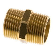 R 1'' Brass Double Nipple 16 Bar