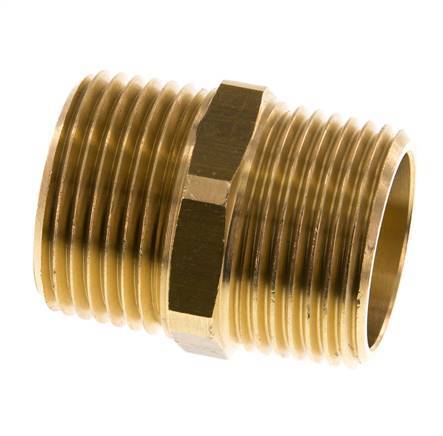 R 1'' Brass Double Nipple 16 Bar