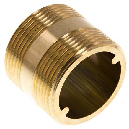 G 1 1/2'' Brass Double Pipe Nipple 16 Bar DIN 2982 - 40mm