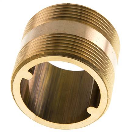 G 1 1/2'' Brass Double Pipe Nipple 16 Bar DIN 2982 - 40mm
